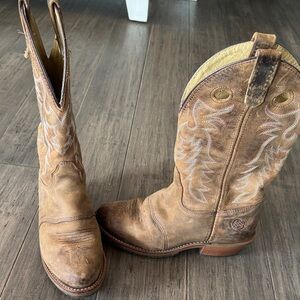 Double H Brown Western Heeled Boots